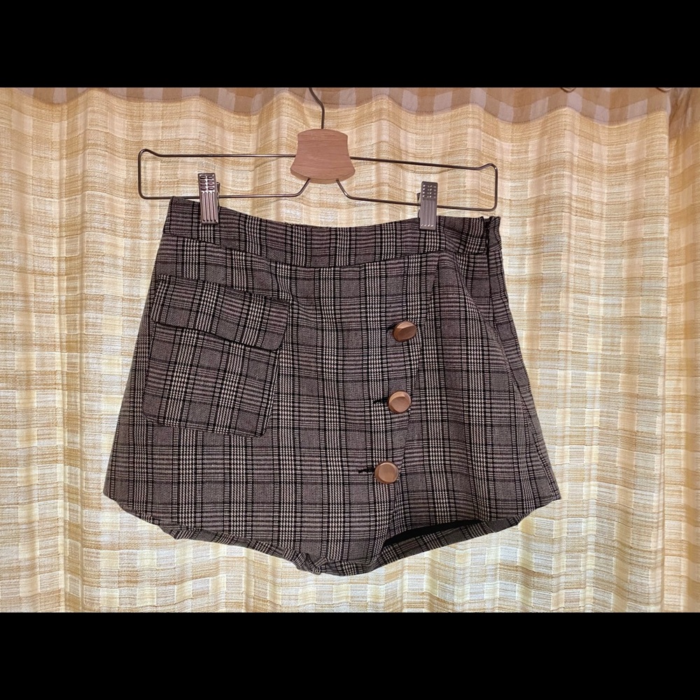 Mini Grey Check Skort